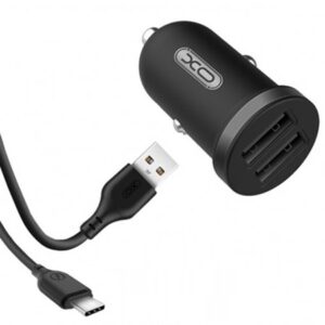 XO TZ08 Car charger + Micro USB Cable 1m - Image 1